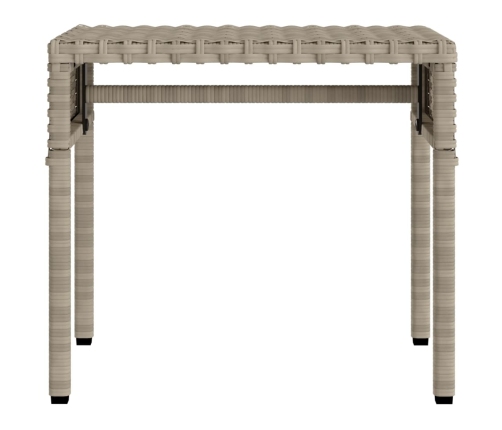 vidaXL sauļošanās zviļņi 2 gab., ar jumtiņiem un galdu, PE rotangpalma