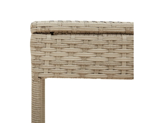 vidaXL sauļošanās zviļņi 2 gab., ar jumtiņiem un galdu, PE rotangpalma