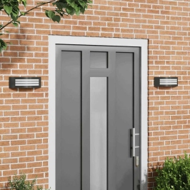 Āra Sienas Apgaismojums 2 Gab Melns Nerūsējošais Tērauds Ip44 Vidaxl Āra Sienas Apgaismojums 2 Gab Melns Nerūsējošais Tērauds Ip44 Vidaxl