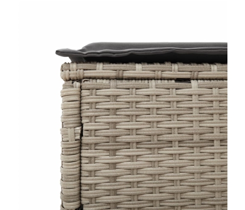 Sauļošanās Zviļņi 2Gab Ar Matračiem Gaiši Pelēka Pe Rotangpalma Vidaxl