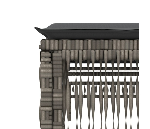 vidaXL sauļošanās zviļņi ar matračiem 2gab gaiši pelēka PE rotangpalma