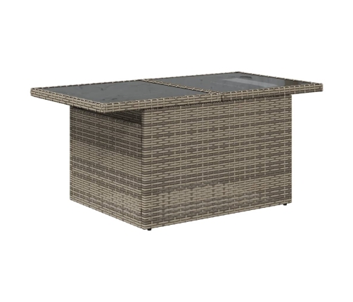 10-Daļīgs Dārza Dīvāna Komplekts Ar Matračiem, Pelēks Pe Pinums Vidaxl