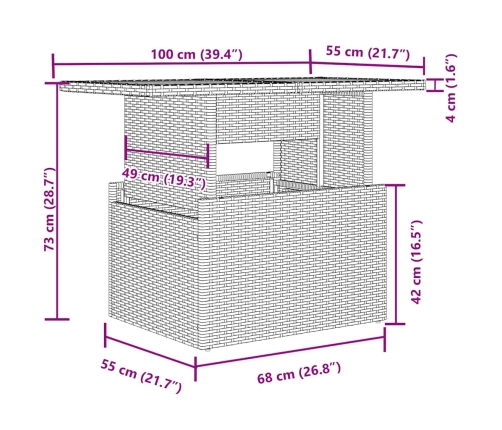 10-Daļīgs Dārza Dīvāna Komplekts Ar Matračiem, Pelēka Pe Pinums Vidaxl