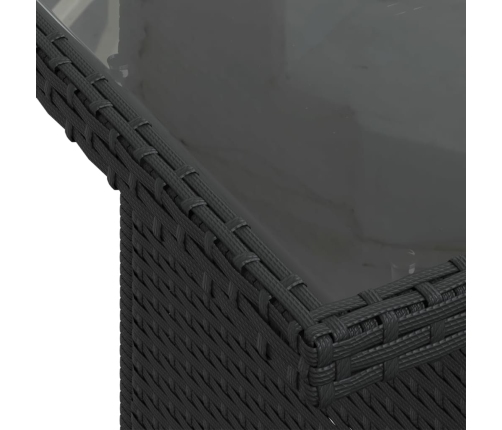 vidaXL 11-daļīgs dārza dīvāna komplekts, matrači, melna PE rotangpalma