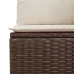vidaXL 11-daļīgs dārza dīvāna komplekts, matrači, brūna PE rotangpalma
