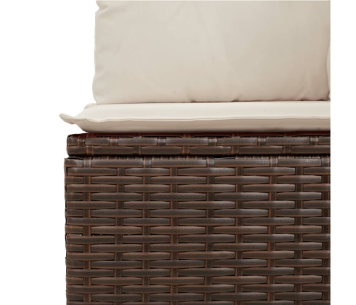 11-Daļīgs Dārza Dīvāna Komplekts, Matrači, Brūna Pe Rotangpalma Vidaxl