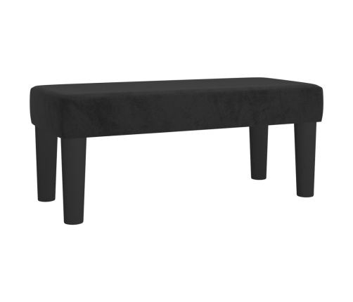 vidaXL atsperu gulta ar matraci, melns samts, 120x190 cm