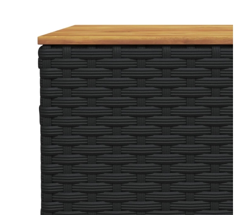 vidaXL 10-daļīgs dārza dīvāna komplekts, matrači, melna PE rotangpalma