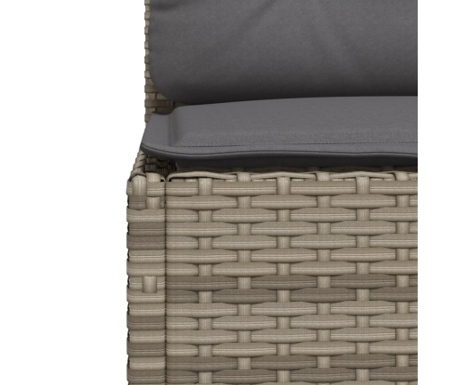 10-Daļīgs Dārza Dīvāna Komplekts Ar Matračiem, Pelēks Pe Pinums Vidaxl