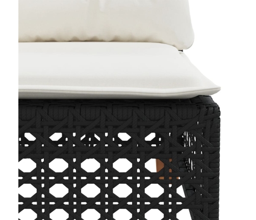 10-Daļīgs Dārza Dīvāna Komplekts, Matrači, Melna Pe Rotangpalma Vidaxl