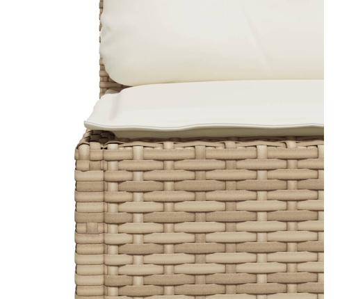 10-Daļīgs Dārza Dīvāna Komplekts, Matrači, Bēša Pe Rotangpalma Vidaxl