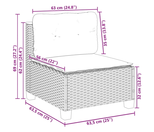 10-Daļīgs Dārza Dīvāna Komplekts, Matrači, Bēša Pe Rotangpalma Vidaxl