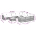 vidaXL 11-daļīgs dārza dīvāna komplekts ar matračiem, pelēks PE pinums