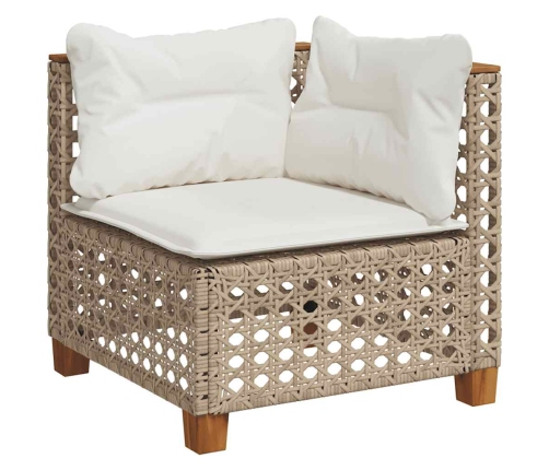 11-Daļīgs Dārza Dīvāna Komplekts, Matrači, Bēša Pe Rotangpalma Vidaxl