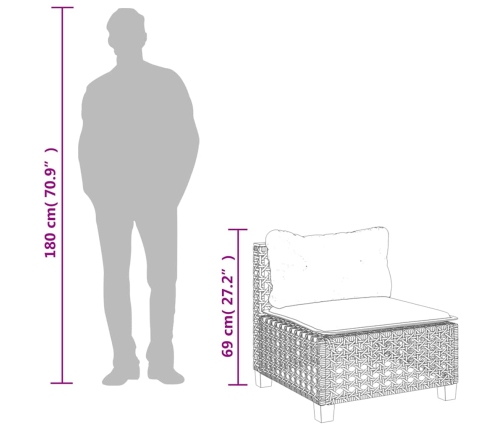 11-Daļīgs Dārza Dīvāna Komplekts, Matrači, Bēša Pe Rotangpalma Vidaxl