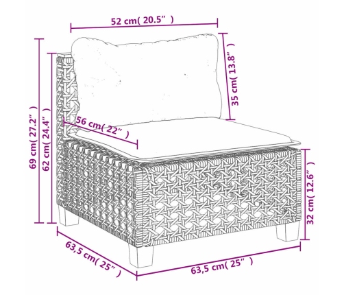 11-Daļīgs Dārza Dīvāna Komplekts, Matrači, Bēša Pe Rotangpalma Vidaxl