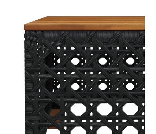 vidaXL 11-daļīgs dārza dīvāna komplekts, matrači, melna PE rotangpalma