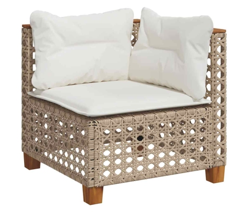 11-Daļīgs Dārza Dīvāna Komplekts, Matrači, Bēša Pe Rotangpalma Vidaxl