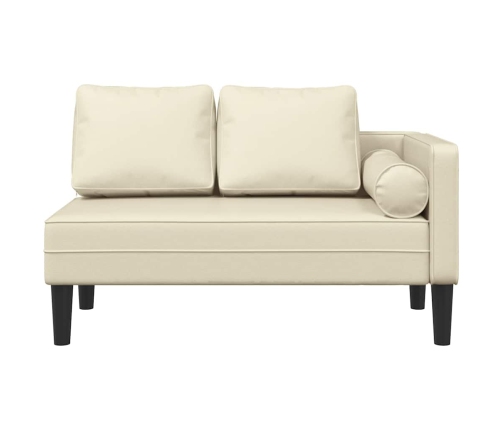 vidaXL zvilnis ar spilveniem, krēmkrāsas, mākslīgā āda