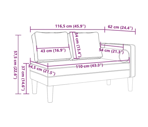 vidaXL zvilnis ar spilveniem, krēmkrāsas, mākslīgā āda