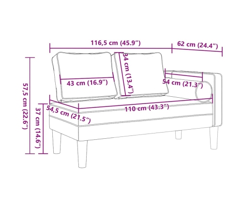 vidaXL zvilnis ar spilveniem, zils, samts