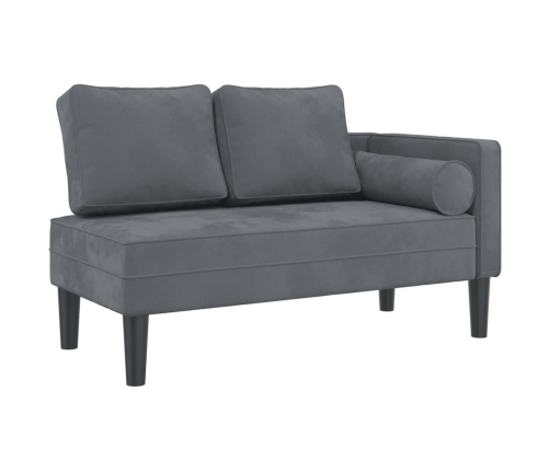 vidaXL zvilnis ar spilveniem, gaiši pelēks, samts