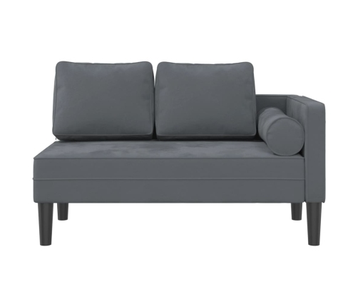 vidaXL zvilnis ar spilveniem, gaiši pelēks, samts