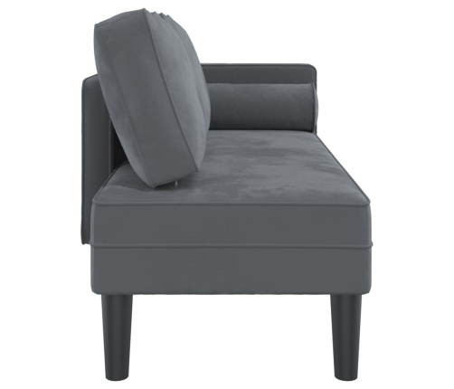 vidaXL zvilnis ar spilveniem, gaiši pelēks, samts