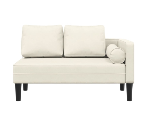 vidaXL zvilnis ar spilveniem, krēmkrāsas, samts