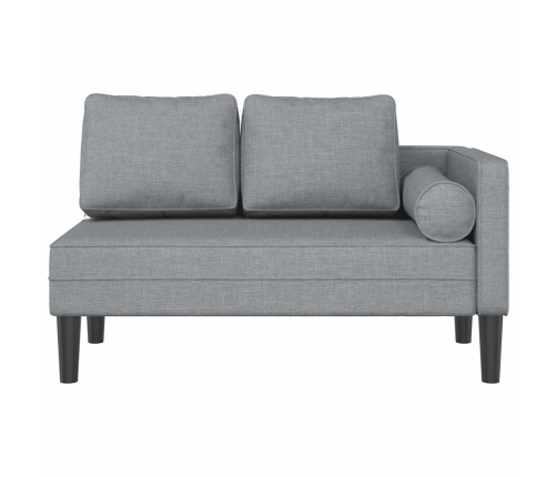 vidaXL zvilnis ar spilveniem, gaiši pelēks, audums