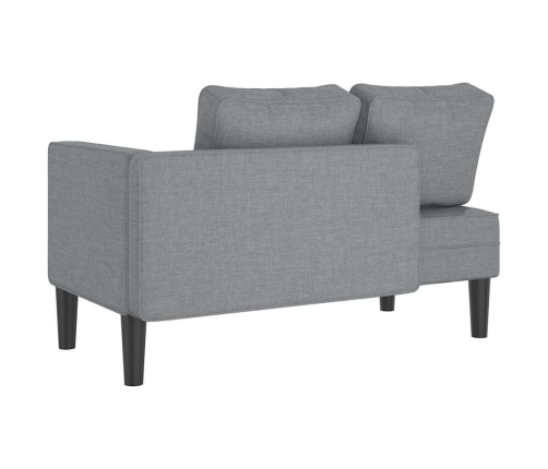 vidaXL zvilnis ar spilveniem, gaiši pelēks, audums