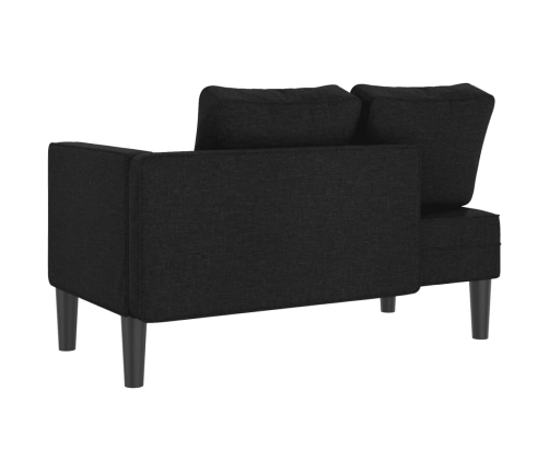 vidaXL zvilnis ar spilveniem, melns, audums