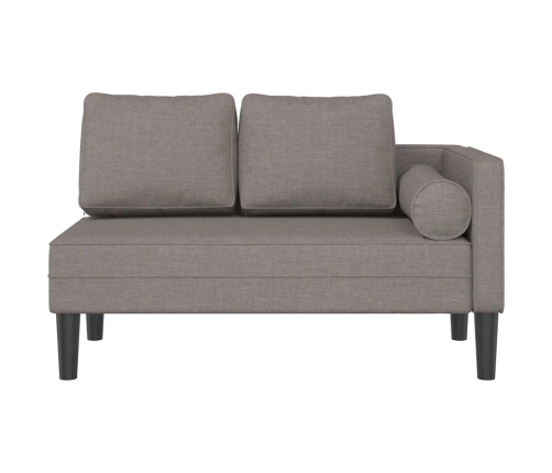 vidaXL zvilnis ar spilveniem, pelēkbrūns, audums