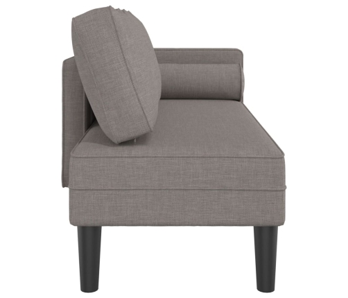 vidaXL zvilnis ar spilveniem, pelēkbrūns, audums