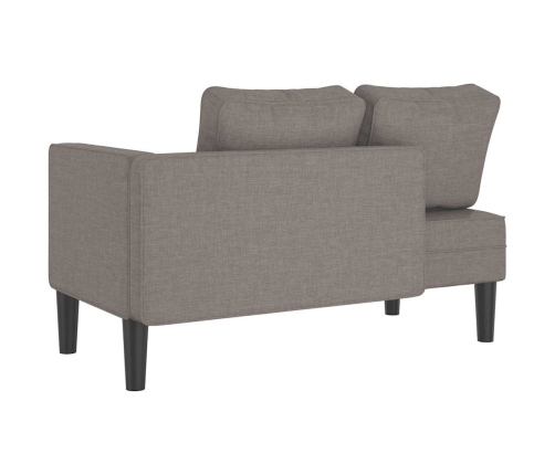 vidaXL zvilnis ar spilveniem, pelēkbrūns, audums