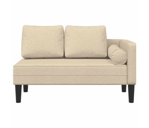 vidaXL zvilnis ar spilveniem, krēmkrāsas, audums