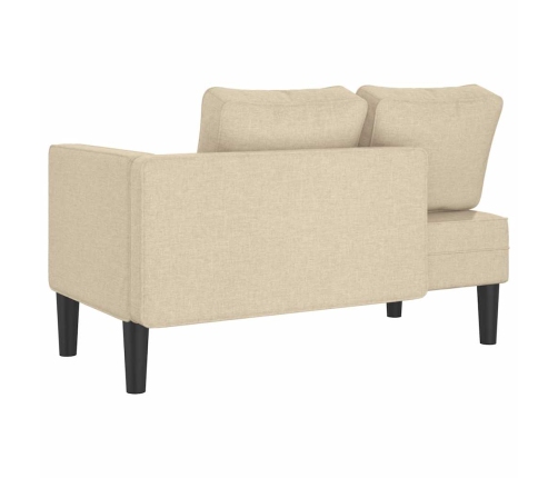 vidaXL zvilnis ar spilveniem, krēmkrāsas, audums