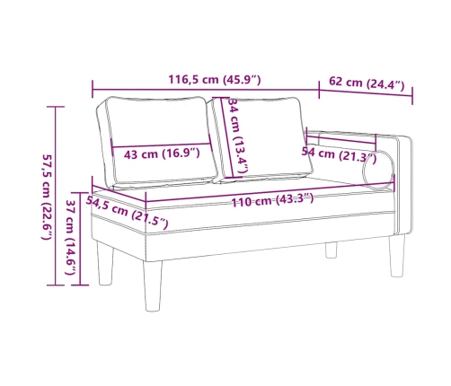 vidaXL zvilnis ar spilveniem, krēmkrāsas, audums