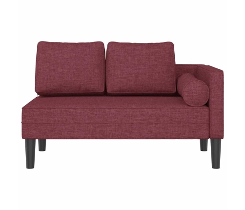 vidaXL zvilnis ar spilveniem, vīnsarkans, audums