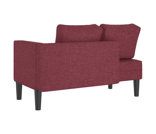 vidaXL zvilnis ar spilveniem, vīnsarkans, audums