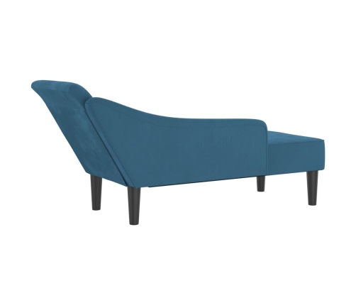 vidaXL zvilnis ar spilveniem, zils, samts