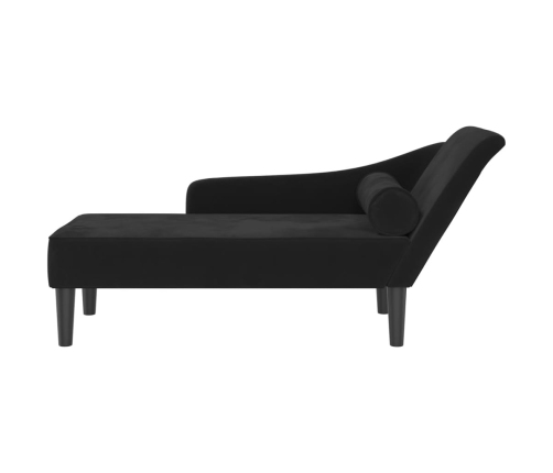 vidaXL zvilnis ar spilveniem, melns, samts