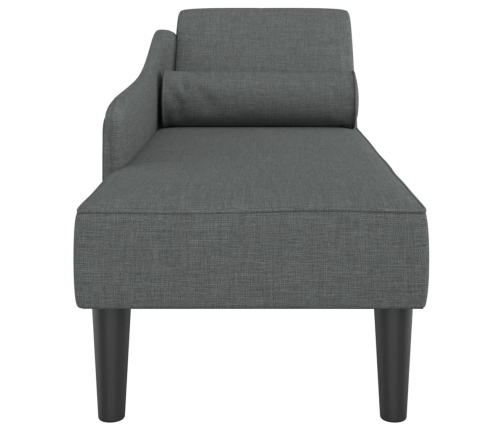 vidaXL zvilnis ar spilveniem, tumši pelēks, audums