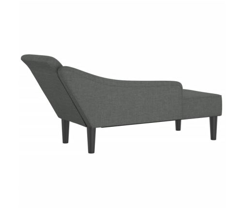 vidaXL zvilnis ar spilveniem, tumši pelēks, audums