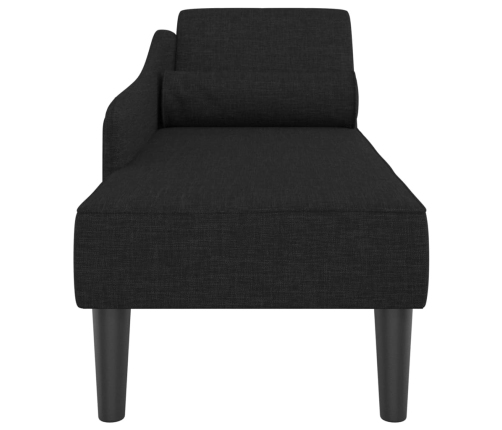 vidaXL zvilnis ar spilveniem, melns, audums