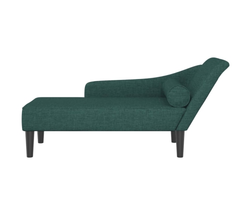 vidaXL zvilnis ar spilveniem, tumši zaļš, audums