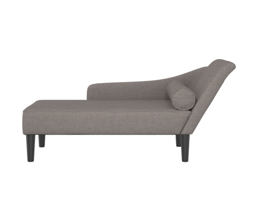 vidaXL zvilnis ar spilveniem, pelēkbrūns, audums