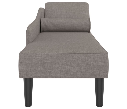 vidaXL zvilnis ar spilveniem, pelēkbrūns, audums