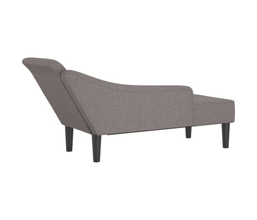 vidaXL zvilnis ar spilveniem, pelēkbrūns, audums