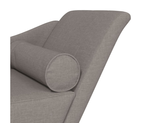 vidaXL zvilnis ar spilveniem, pelēkbrūns, audums